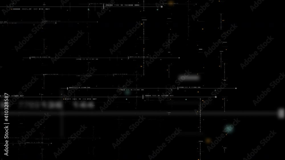 Fototapete Futuristic simulation of 5G network concept, artificial intelligence quantum physic matrix particles deep learning performing analytic computational head up display loop background with alpha channel