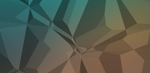 Fototapeta premium Polygonal background. Colorful wallpaper with geometric design. Digital 3d illustration.