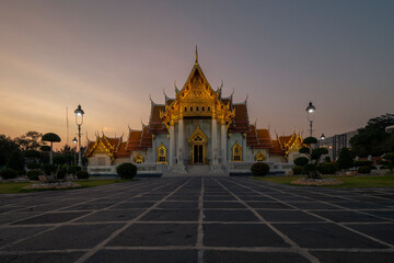 Naklejka premium Wat Benchamabophit,The Marble Temple,Bangkok