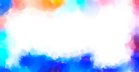 Watercolor strokes on surface. Artistic background image. Abstract painting on canvas. Brushstrokes. Contemporary art. Colorful texture of hand made artwork. Modern painting.