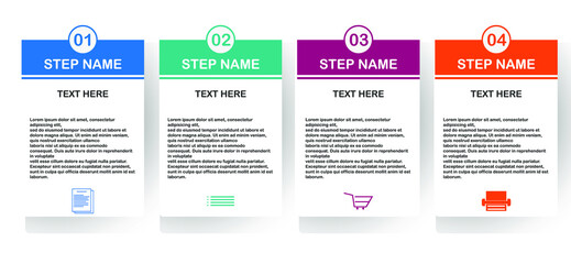 modern info-graphic 4 steps vector design