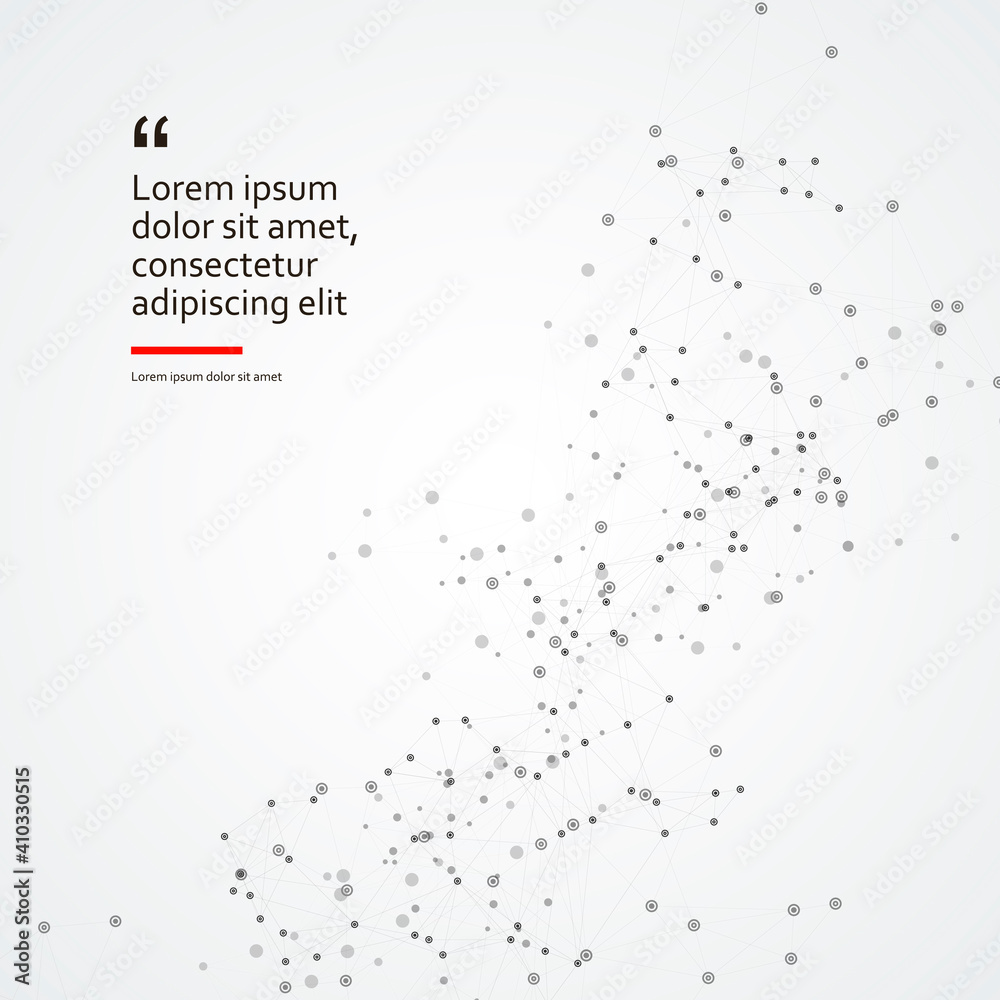 Poster abstract illustration with abstract connect lines for wallpaper design.