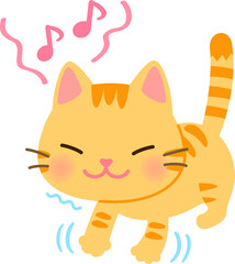 足踏みしながら喉を鳴らす猫