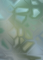 Layers of colorful and vibrant geometrical shapes. Digital illustration of a tech layout. Futuristic design template.