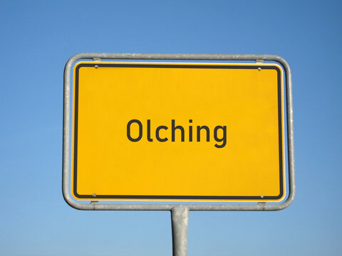 Ortsschild Olching 
