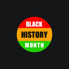 logo black history month icon templet vector 