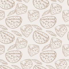 Cheese seamless pattern 