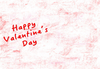 Lettering hand written calligraphy  text  of  Happy Valentine"u2019s day on the pink marble background.