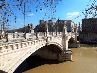 Most Wiktora Emanuela II Ponte Vittorio Emanuele II. Roma.