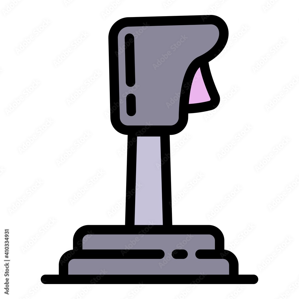 Poster control joystick icon. outline control joystick vector icon for web design isolated on white backgro