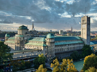 German Museum or Deutsches Museum in Munich, Germany, the world's largest museum of science and technology