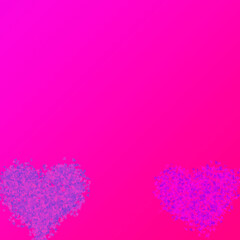 romantic pink background with two hearts