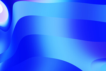 Fluid abstract background with colorful gradient. 2D illustration of modern movement.