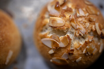 home baking:  sweet almond buns