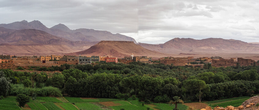 Landscape of the thousand kasbahs valley, Morocco