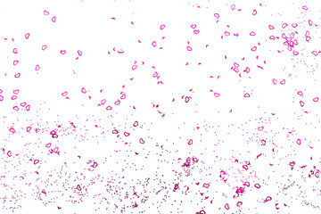 Greeting card with hearts sprinkles confetti