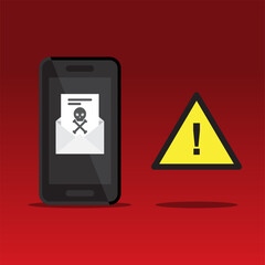 Alert emails with viruses in phone