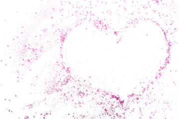 Obraz premium Greeting card with hearts sprinkles confetti