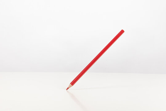 A red pencil isolated on white background