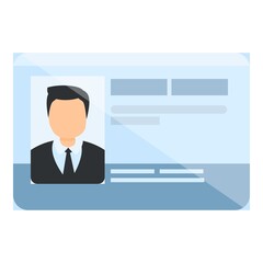 Id card membership icon. Cartoon of id card membership vector icon for web design isolated on white background