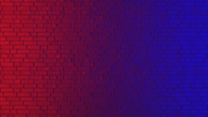 red vs blue brick background