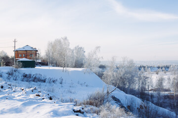 snowy forest, winter nature