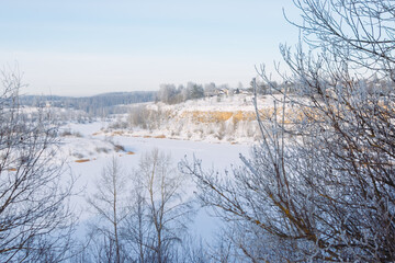 snowy forest, winter nature