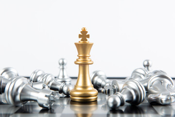 chess board game for ideas and competition and strategy, business success concept