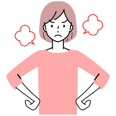 怒る女性