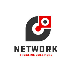 Internet network technology modern logo