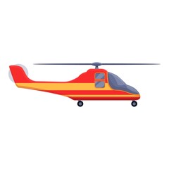 Protection rescue helicopter icon. Cartoon of protection rescue helicopter vector icon for web design isolated on white background