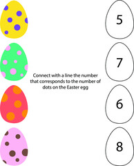 counting exercise for preschool children on Easter theme