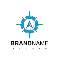 Obraz premium Compass Logo Design Template,Travel Guide, Navigation Logo