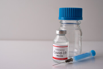 COVID 19 vaccine. Health care for people. Covid 19 pandemic.