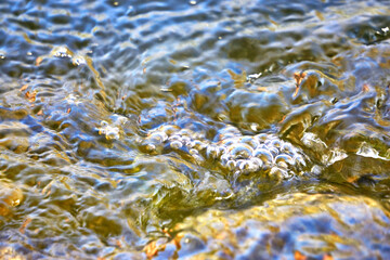 Abstract waves in the water as a nature background.