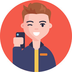 Micro influencer and blog line icon