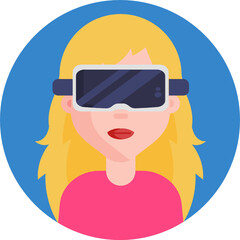 Augmented reality line icon. VR simulation icon. Virtual simulation device. Vector
