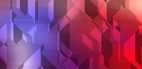 Polygonal background. Colorful wallpaper with geometric design. Digital 3d illustration.