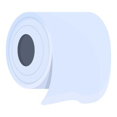 Clean toilet tissue icon. Cartoon of clean toilet tissue vector icon for web design isolated on white background