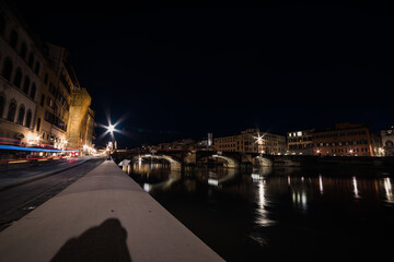 Fototapeta na wymiar Long exposure of Florence by night