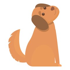 Playful dog action icon. Cartoon of playful dog action vector icon for web design isolated on white background