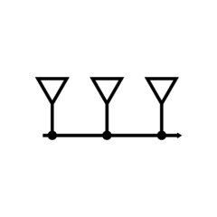 Timeline icon isolated on white background