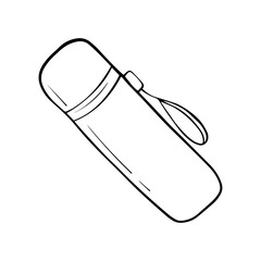 Thermos hand drawn outline doodle icon. Vector sketch illustration of thermos for print, web, mobile and infographics isolated on white background