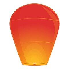 Attraction floating lantern icon. Cartoon of attraction floating lantern vector icon for web design isolated on white background