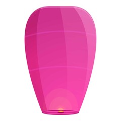 China floating lantern icon. Cartoon of china floating lantern vector icon for web design isolated on white background