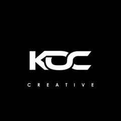 KOC Letter Initial Logo Design Template Vector Illustration