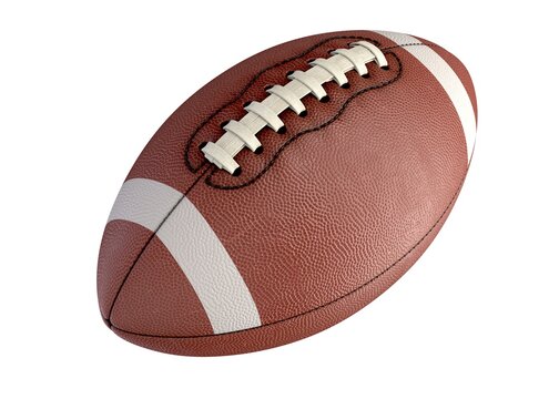3D illustration of American Football Ball isolated on white.