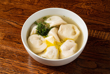dumplings with minced meat and herbs