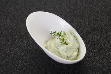 Cottage cream snack with herbs