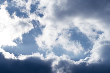 Fototapeta na wymiar Blue sky with white cloud, nature bright shine
